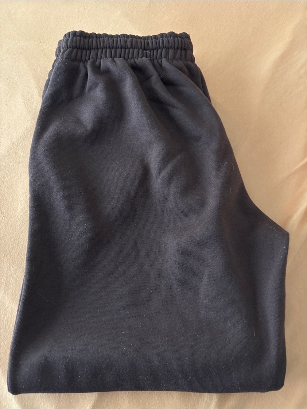 Brown Elastic-Waist Sweatpants